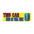 This Car Runs on Tuna Juice Bumper Sticker | Meme Sticker | Laptop Sticker | 8.5" x 2.5" Premium Weather-proof Vinyl