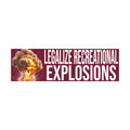 Legalize Recreational Explosions Bumper Sticker | Meme Sticker | Laptop Sticker | 8.5" x 2.5" Premium Weather-proof Vinyl
