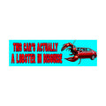 This Car is Actually A Lobster in Disguise Bumper Sticker | Funny Sticker | Meme Sticker | 8.5" x 2.5" Premium Weather-proof Vinyl