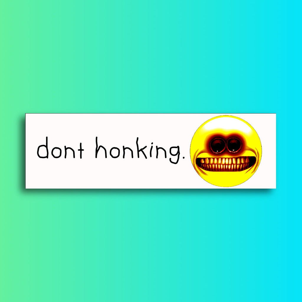 Cursed Emoji Bundle | Bumper Sticker OR Magnet | Funny Stickers | Unhinged Gen Z Stickers | 8.5" x 2.5" Weather-proof Vinyl