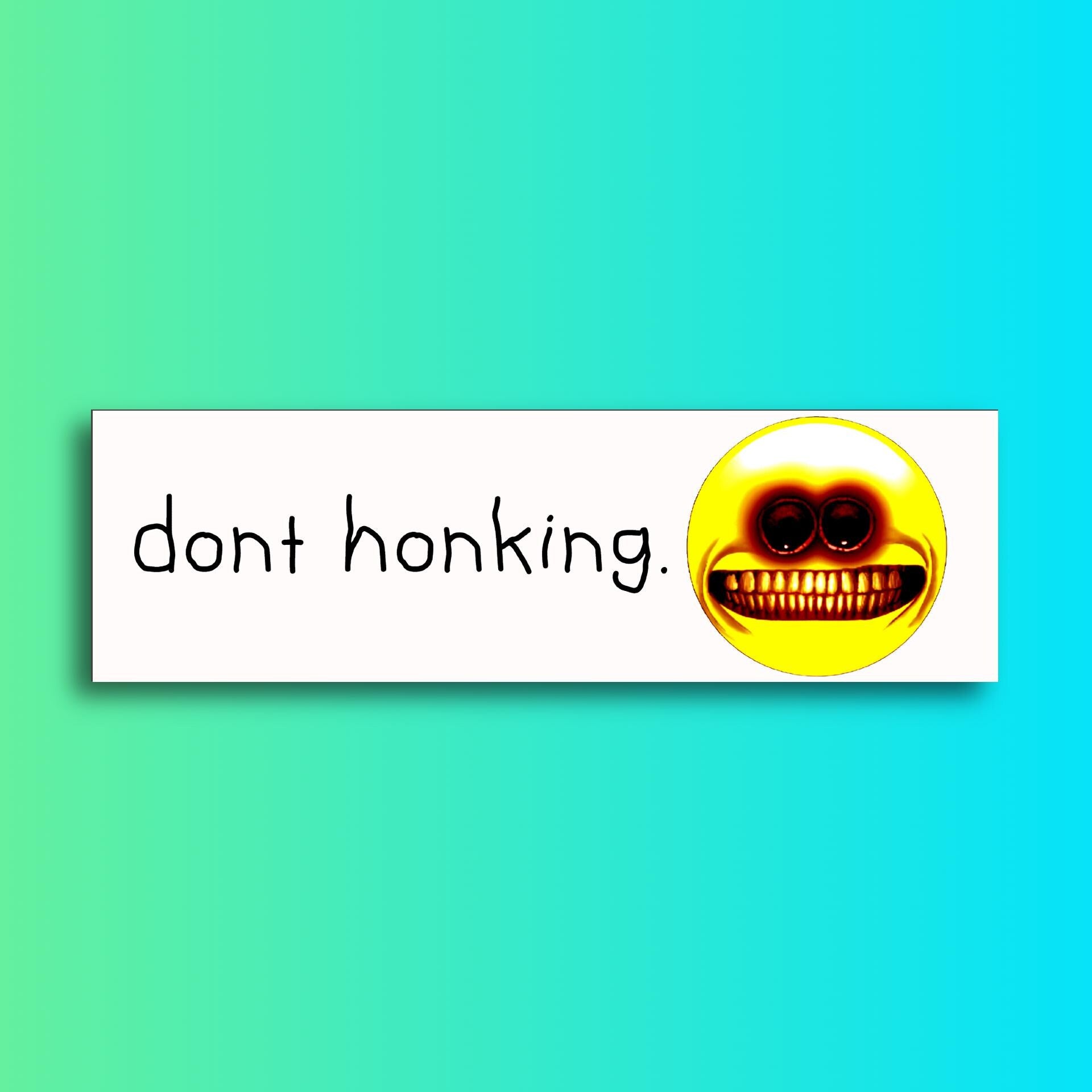 Cursed Emoji Bundle | Bumper Sticker OR Magnet | Funny Stickers | Unhinged Gen Z Stickers | 8.5" x 2.5" Weather-proof Vinyl