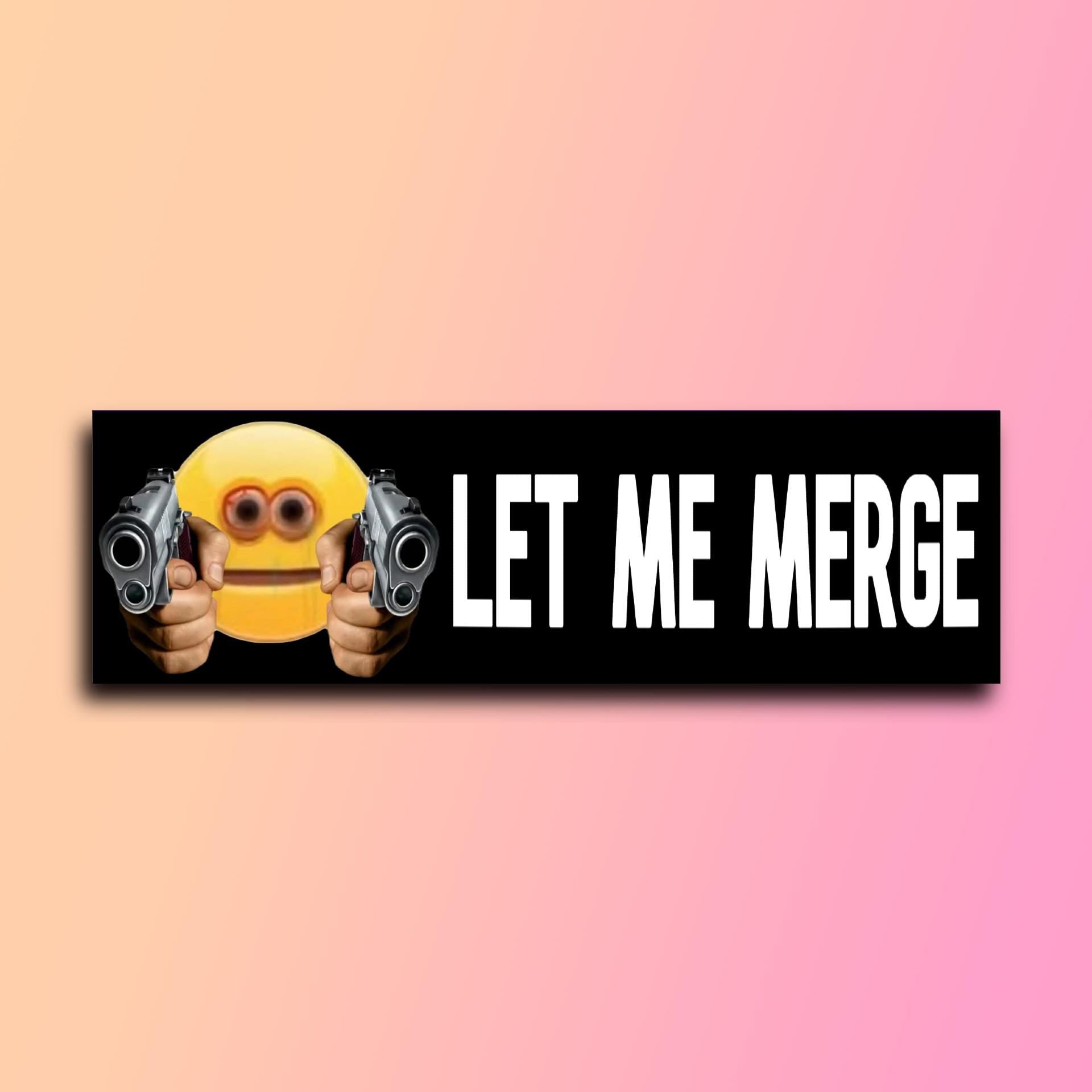 Cursed Emoji Bundle | Bumper Sticker OR Magnet | Funny Stickers | Unhinged Gen Z Stickers | 8.5" x 2.5" Weather-proof Vinyl