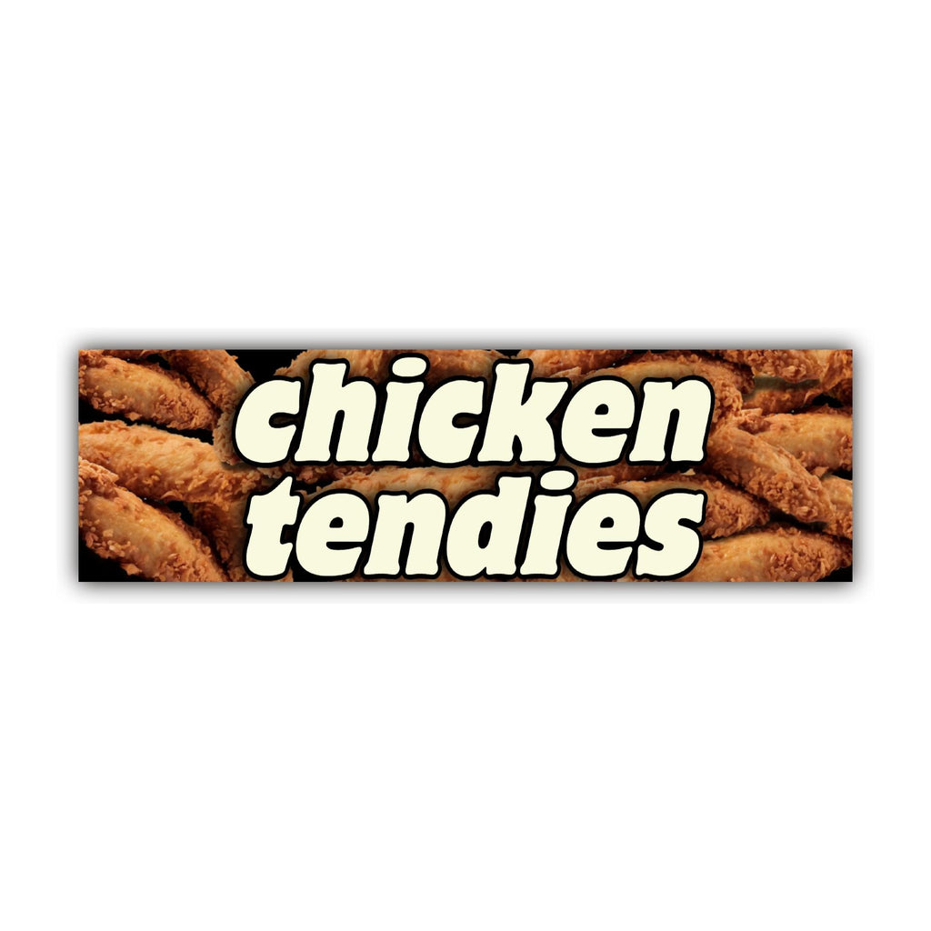 Chicken Tendies Silly Bumper Sticker OR Magnet | Funny Sticker | Unhinged Gen Z Decal | 8.5" x 2.5" Premium Weather-proof Vinyl