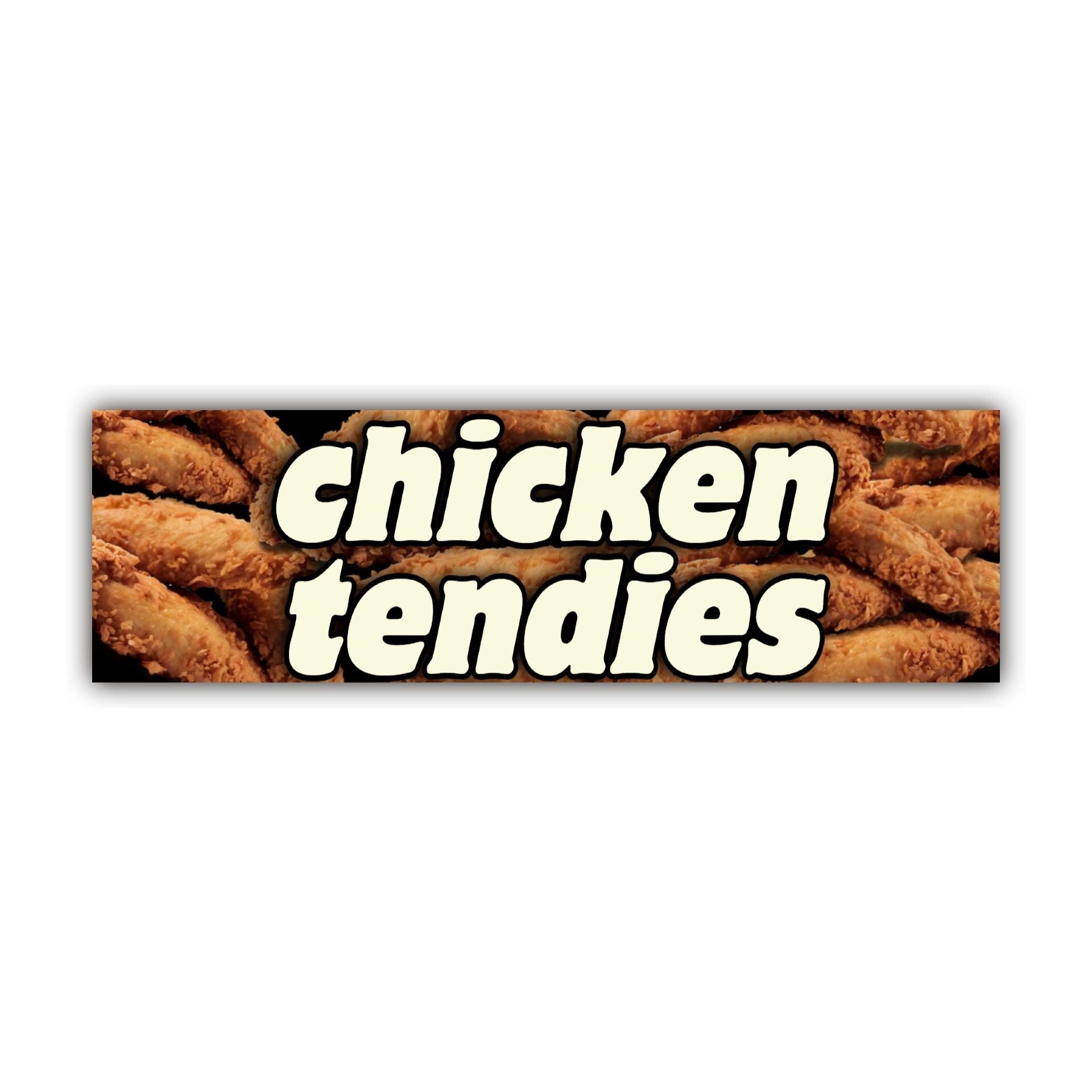 Chicken Tendies Silly Bumper Sticker OR Magnet | Funny Sticker | Unhinged Gen Z Decal | 8.5" x 2.5" Premium Weather-proof Vinyl