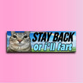 Stay Back Or I'll Fart Bumper Sticker OR Magnet | Meme Design | Unhinged Gen z Decal | Cute Magnet | 8.5" x 2.5" Premium Weather-proof Vinyl