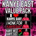 Kanye East Value Pack Bundle | Unhinged Meme Stickers | Funny Gen Z Decal | Celebrity Pop Culture | 8.5" x 2.5" Premium Weather-proof Vinyl