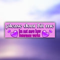 Please Don't Hit Me I'm Not Sure How Insurance Bumper Sticker | Funny Sticker | Laptop Sticker | 8.5" x 2.5" Premium Weather-proof Vinyl