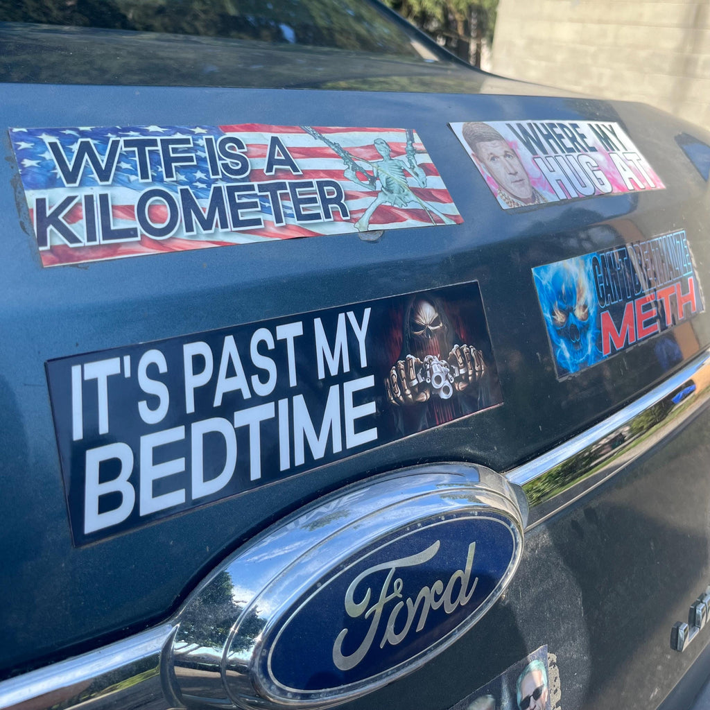 It's Past My Bedtime Bumper Sticker OR Magnet | Unhinged Meme Sticker | Badass Gen Z Decal | 8.5" x 2.5" Premium Weather-proof Vinyl