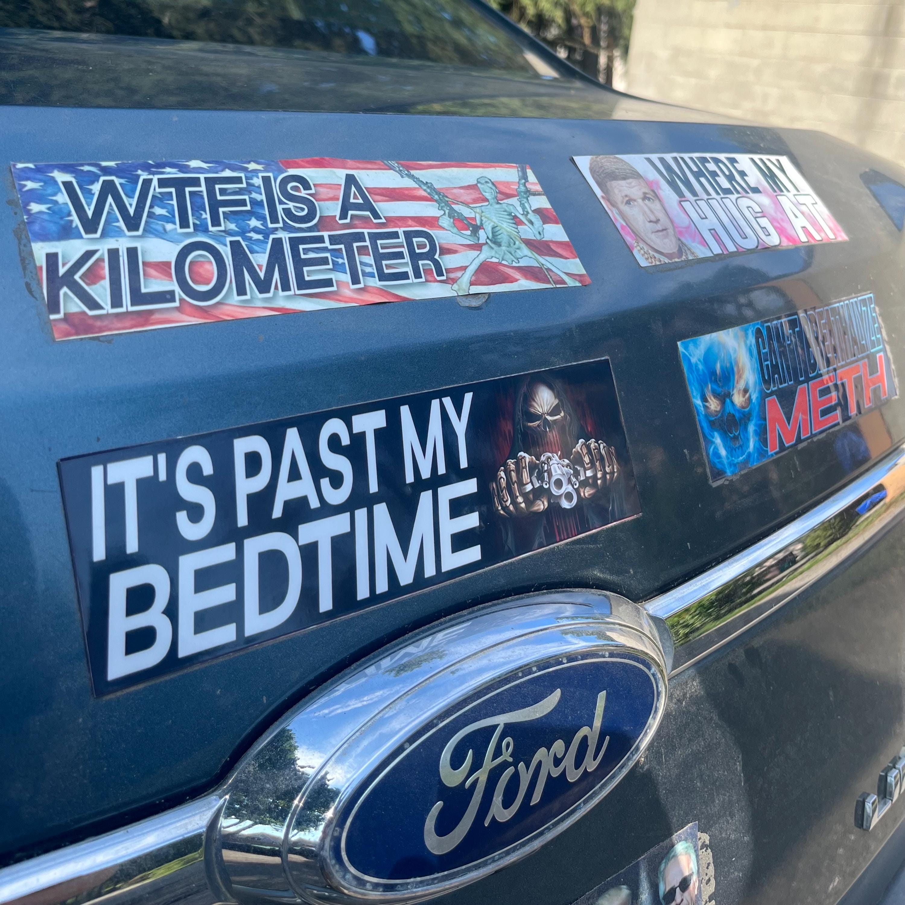 It's Past My Bedtime Bumper Sticker OR Magnet | Unhinged Meme Sticker | Badass Gen Z Decal | 8.5" x 2.5" Premium Weather-proof Vinyl