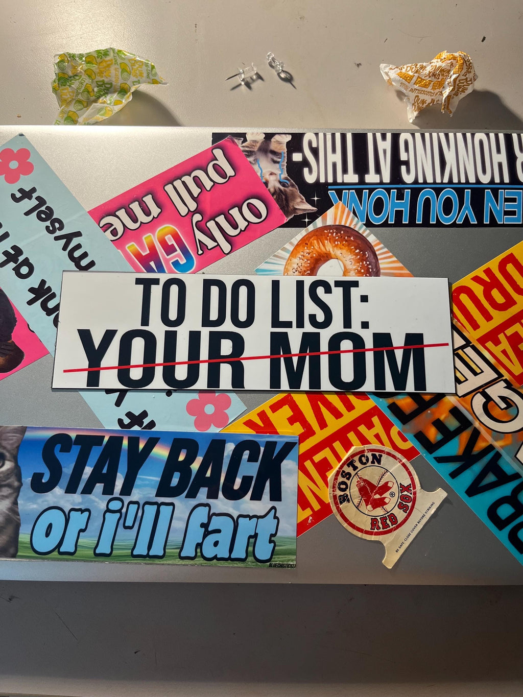 To-do List Your Mom Bumper Sticker OR Magnet | Meme Sticker | Unhinged Gen Z Decal | hilarious | 8.5" x 2.5" Premium Weather-proof Vinyl