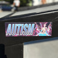 Autism Bad Ass Skeleton Bumper Sticker OR Magnet | Meme Sticker | Unhinged Gen Z Decal | 8.5" x 2.5" Premium Weather-proof Vinyl