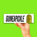 Guinea Pickle Bumper Sticker OR Magnet | Silly Goofy Car Decal | 8.5" x 2.5" Premium Weather-proof Vinyl